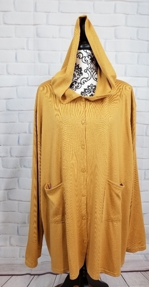 Z Avenue USA button front sweater pockets sz 3xl - Picture 1 of 9